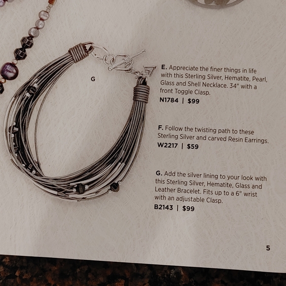 SILPADA leather bracelet with real silver and hematite - Picture 7 of 7